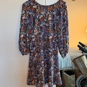 Traffic People Multicolor Floral Long Sleeve Dress